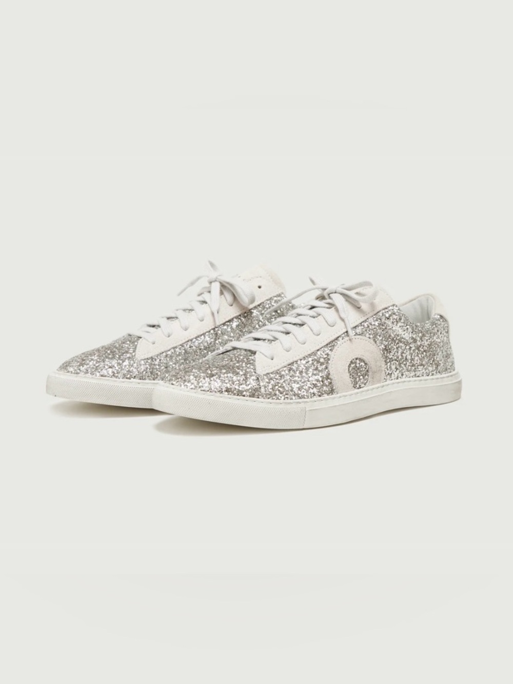 Oliver Cabell Low 1 YOLO Silver Glitter Sz 8 Sneakers - MINT / New Condition